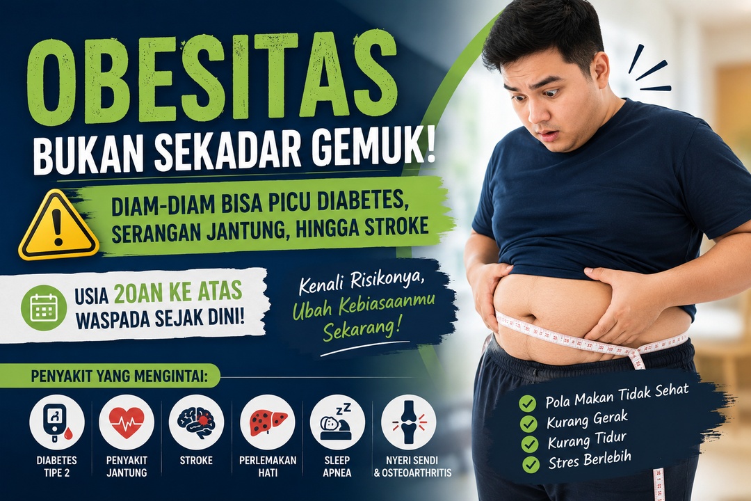 Obesitas Bukan Sekadar Gemuk. Diam-diam Bisa Memicu Diabetes, Serangan Jantung, hingga Stroke di Usia Muda